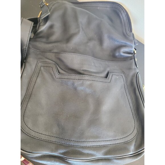 TOM FORD Black Leather Jennifer Double Zip Shoulder Bag Handbag Purse - Picture 11 of 16